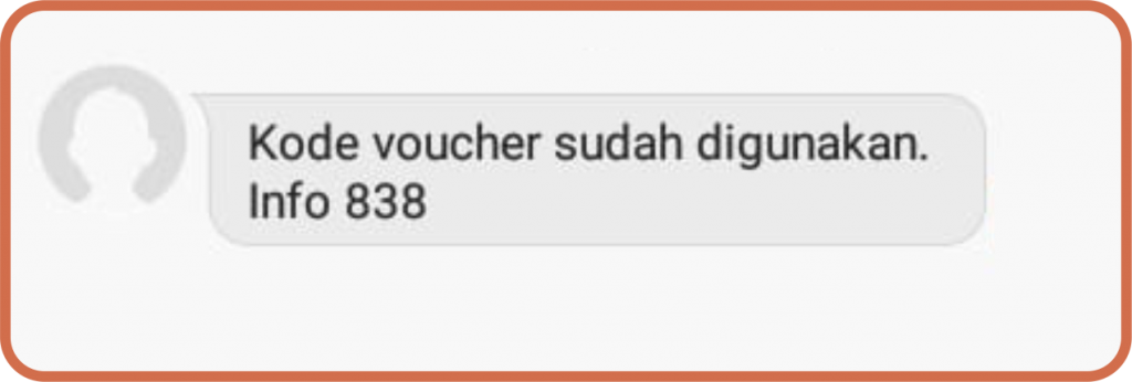 Kode Voucher sudah pernah digunakan